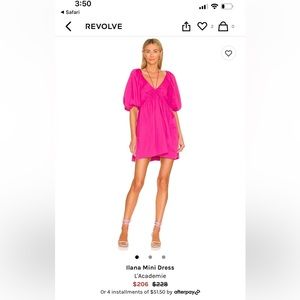 Llana Mini Dress in Fuchsia Pink